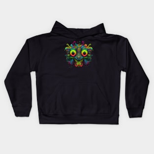 Psychedelic 3D Face #1 by Farbrausch Art 2023. Kids Hoodie